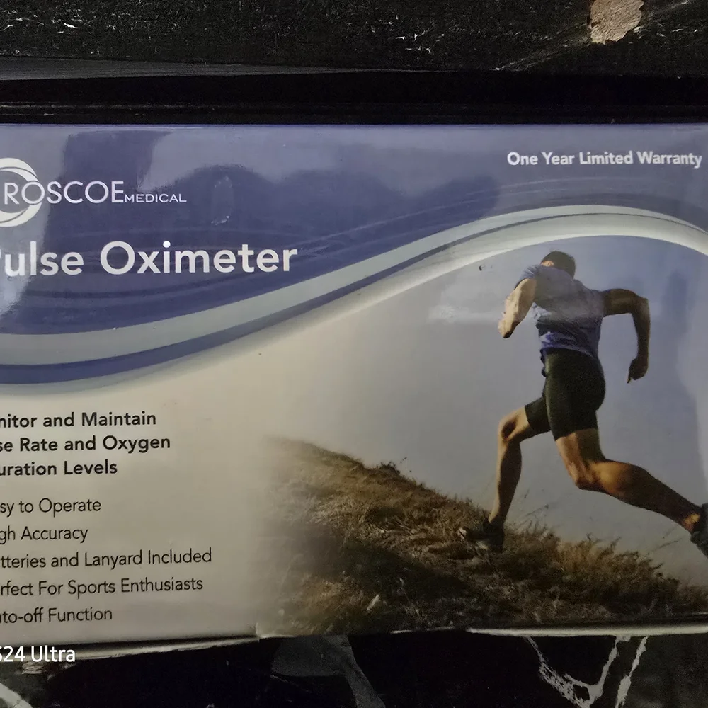 Roscoe Medical Finger Pulse Oximeter Oxygen Saturation Monitor New